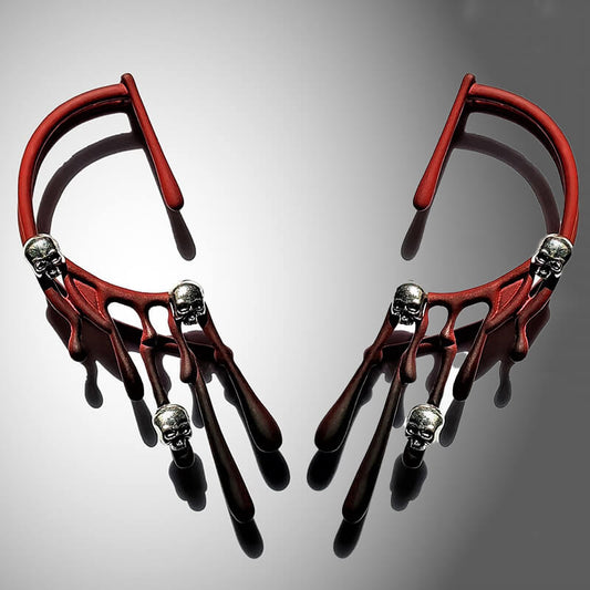 Exaggerated Skull Lava Zinc Alloy Ear Cuffs