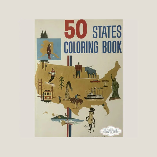 Explore America with Mr Peanut 1968 Vintage States Coloring Book