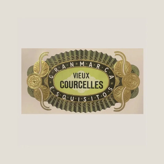Exquisite Antique Vintage Vieux Courcelles Embossed Cigar Label