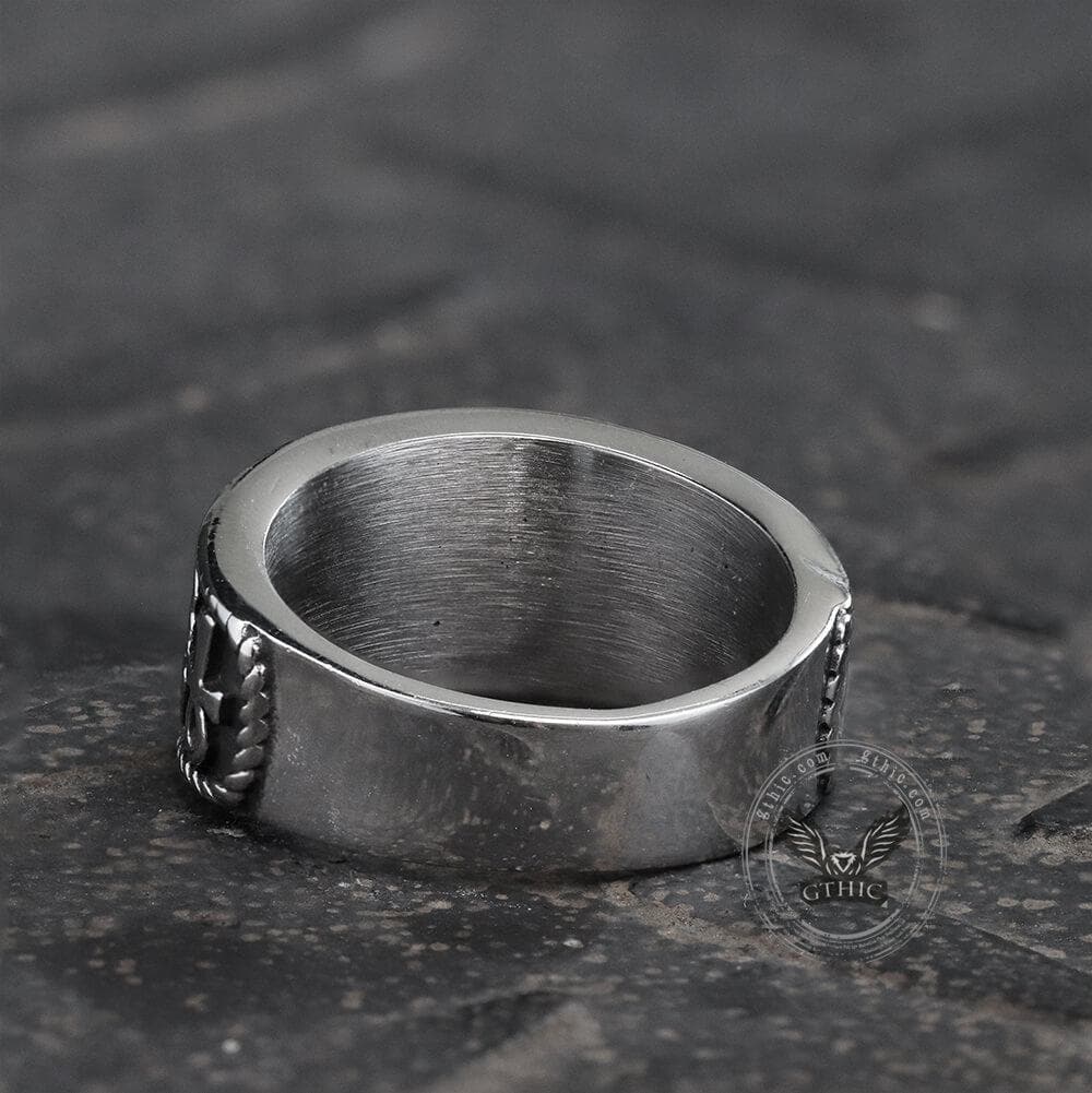 Eye of Ra Stainless Steel Signet Ring