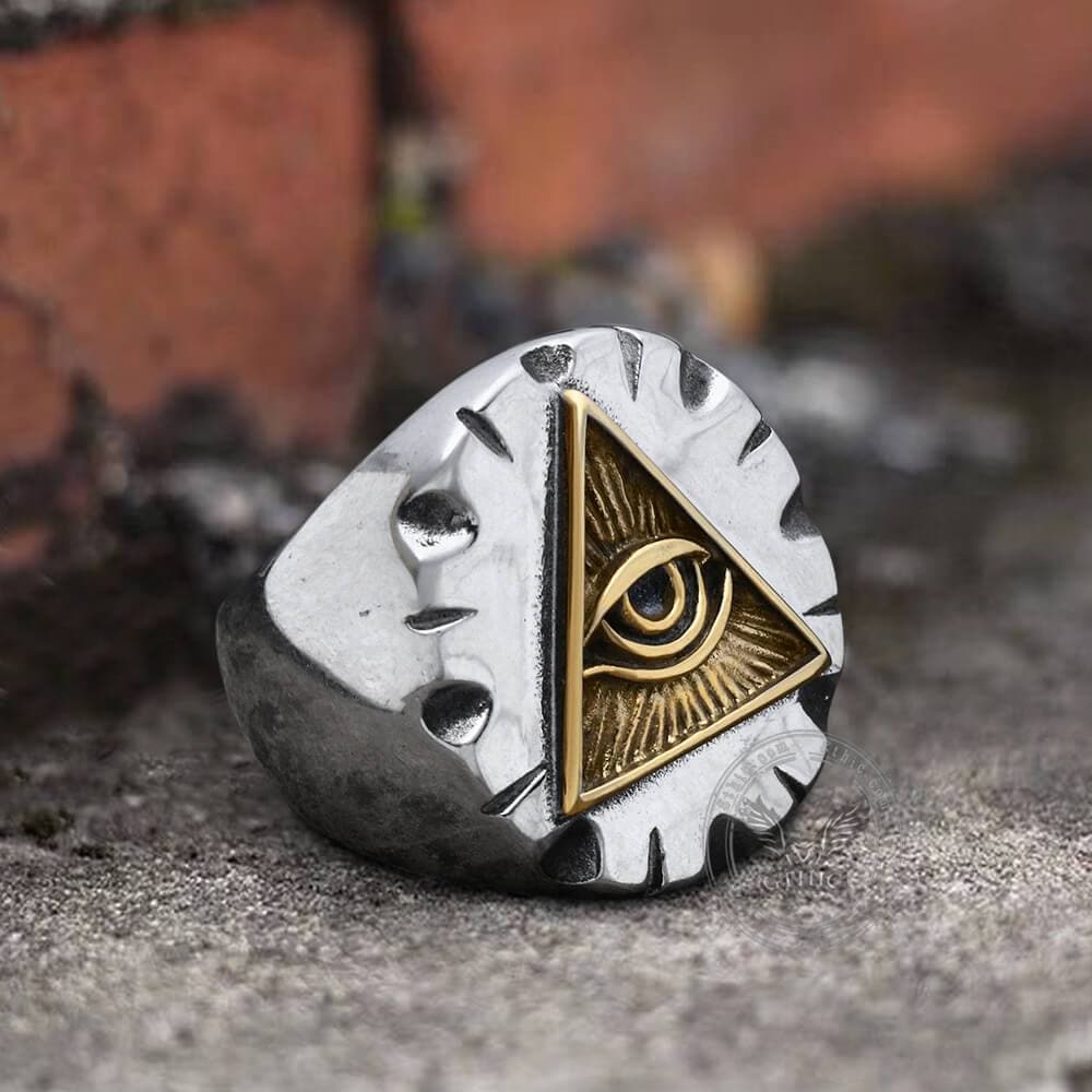 Eye Of Providence Stainless Steel Masonic Ring