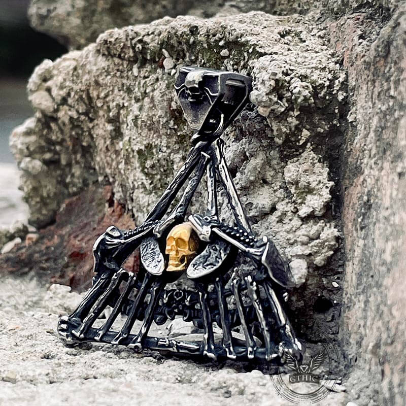 Eye of Providence Stainless Steel Skull Pendant