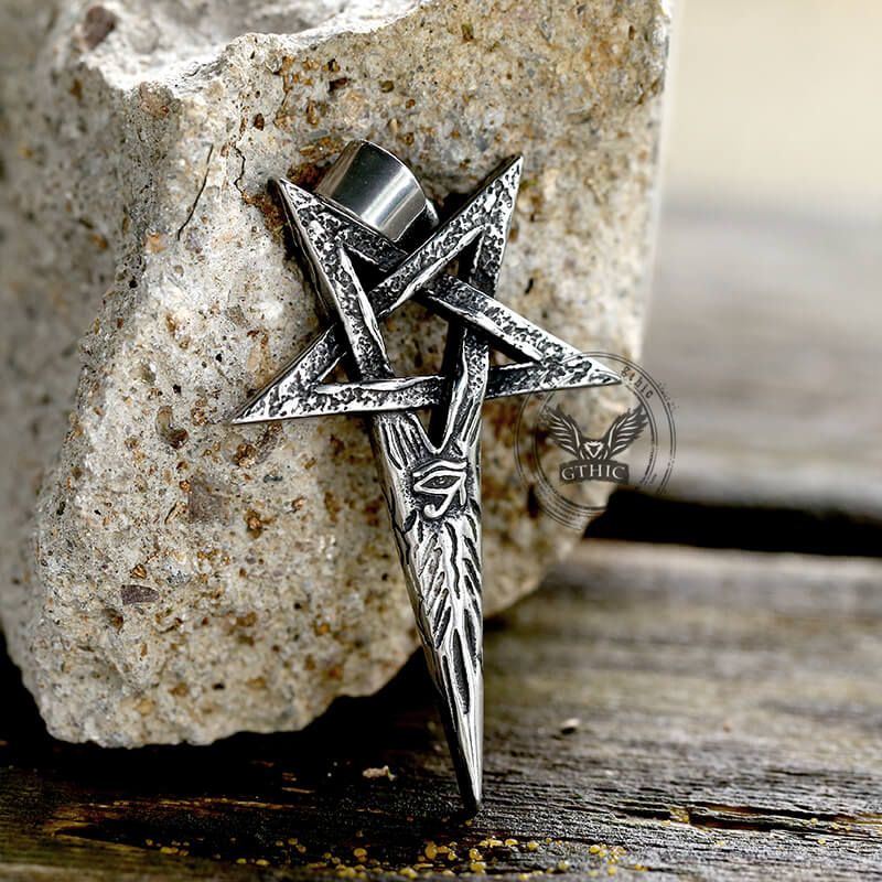 Eye Of Ra Pentagram Stainless Steel Pendant