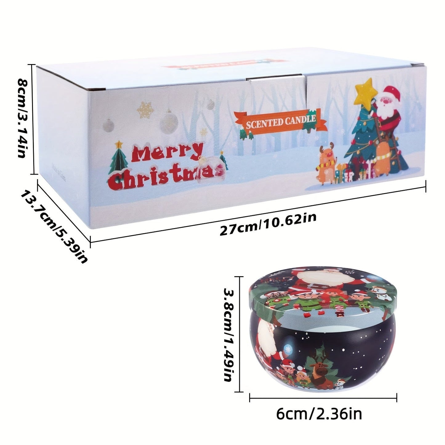 16pcs Christmas Scented Candle, Smoke-free, No-drip, Elegant Romantic Candle, Suitable For Family, Church, Seasonal Celebrations, Also Very Suitable For Christmas Use, As A Gift To Relatives And Friends.
