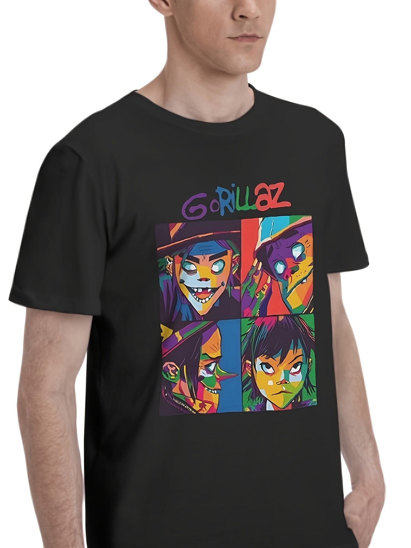 Vibrant Gorillaz Graphic Tee – Unisex Short Sleeve Streetwear T-Shirt - Premium T-Shirt from Lizard Vigilante - Just $27.99! Shop now at Lizard Vigilante