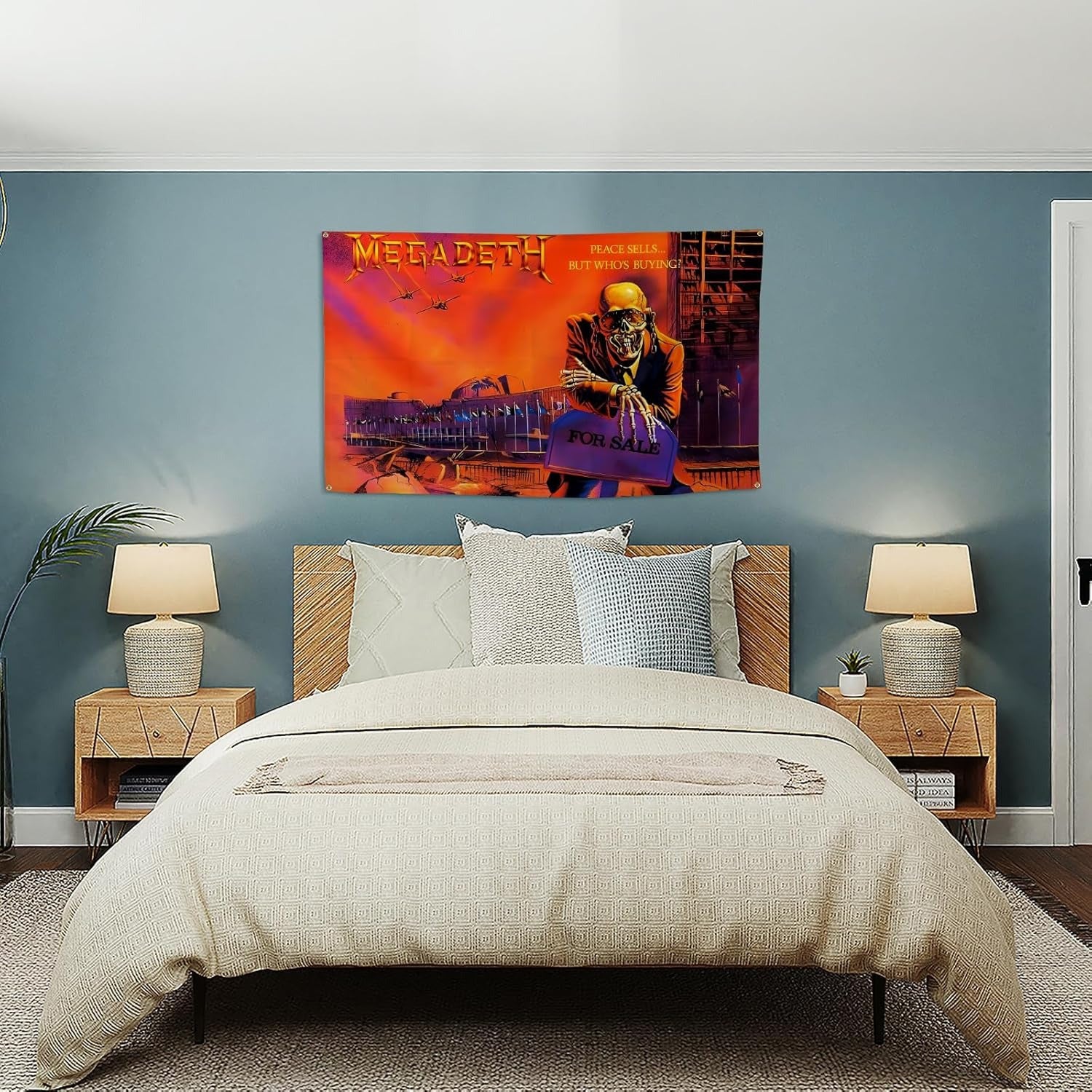 Megadeth Rust in Peace Album Cover Tapestry - Durable Polyester Wall Hanging Decor (3x5 Feet) - Premium tapestry from Lizard Vigilante - Just $23.88! Shop now at Lizard Vigilante