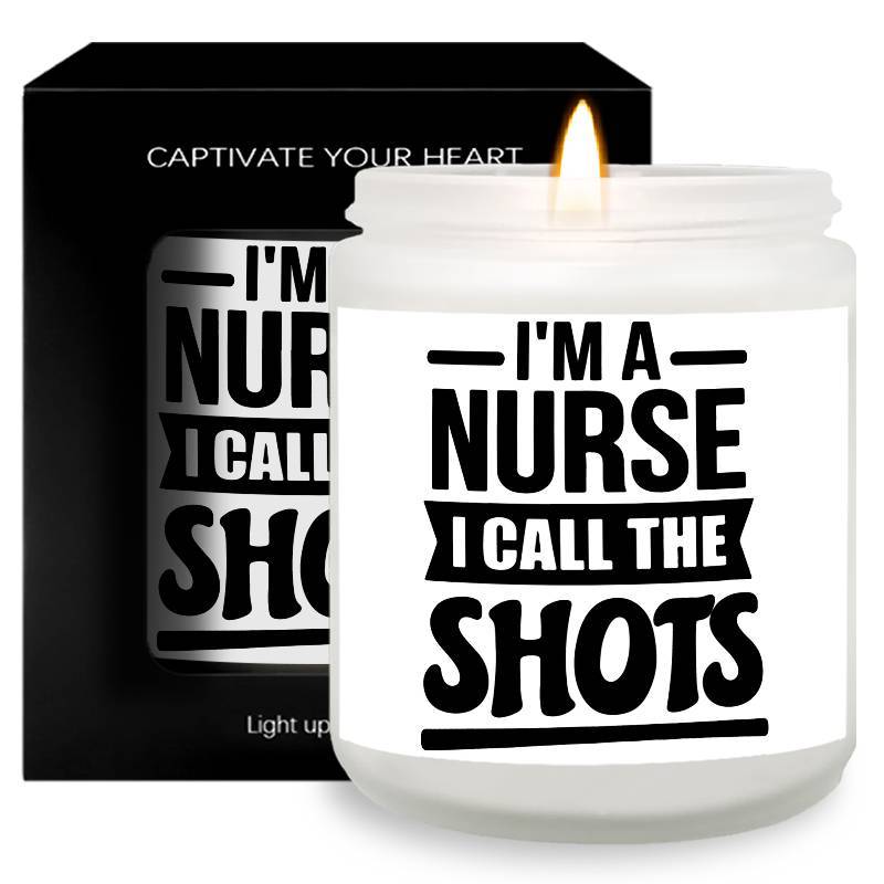 1pc Lavender Scented Candle 5.3Oz Soybean Wax Best Nurse Ever Gifts Idea for Women Men RN Friend Nursing Supervisor Bestie Guy Cowoker Him Her on Practitioner School Nurse Graduation Thank You Appreciation Birthday Christmas