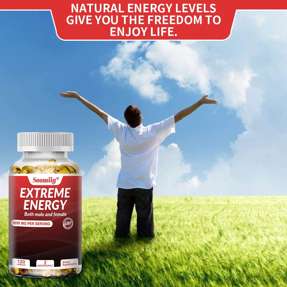 Premium Red Ginseng, Maca, and Saw Palmetto Softgels – 9050mg Daily Energy Support for Men and Women – 120 Softgels - Premium ginseng from Lizard Vigilante - Just $38.88! Shop now at Lizard Vigilante