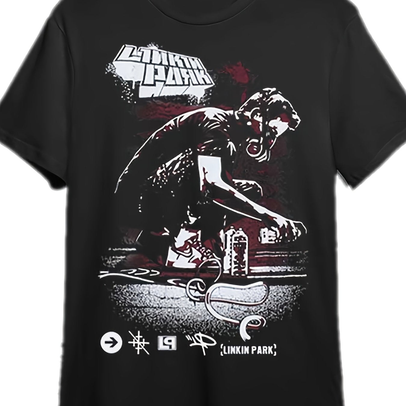 Linkin Park T-shirt 338838 Funny Men's Short Sleeve Graphic T-shirt Collection Black PR - Premium  from Lizard Vigilante - Just $23.99! Shop now at Lizard Vigilante