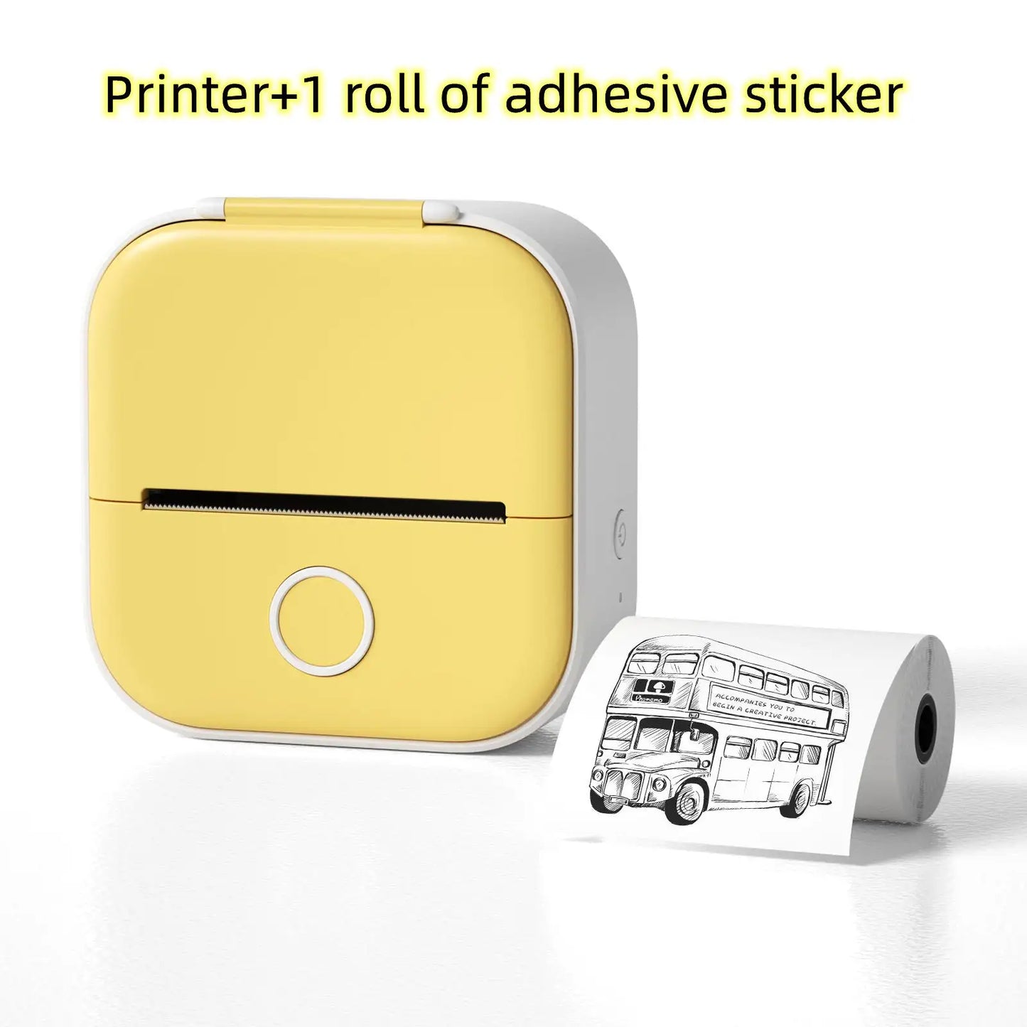 Portable Mini Printer for Students and Hobbyists, Bluetooth Thermal Label Printer