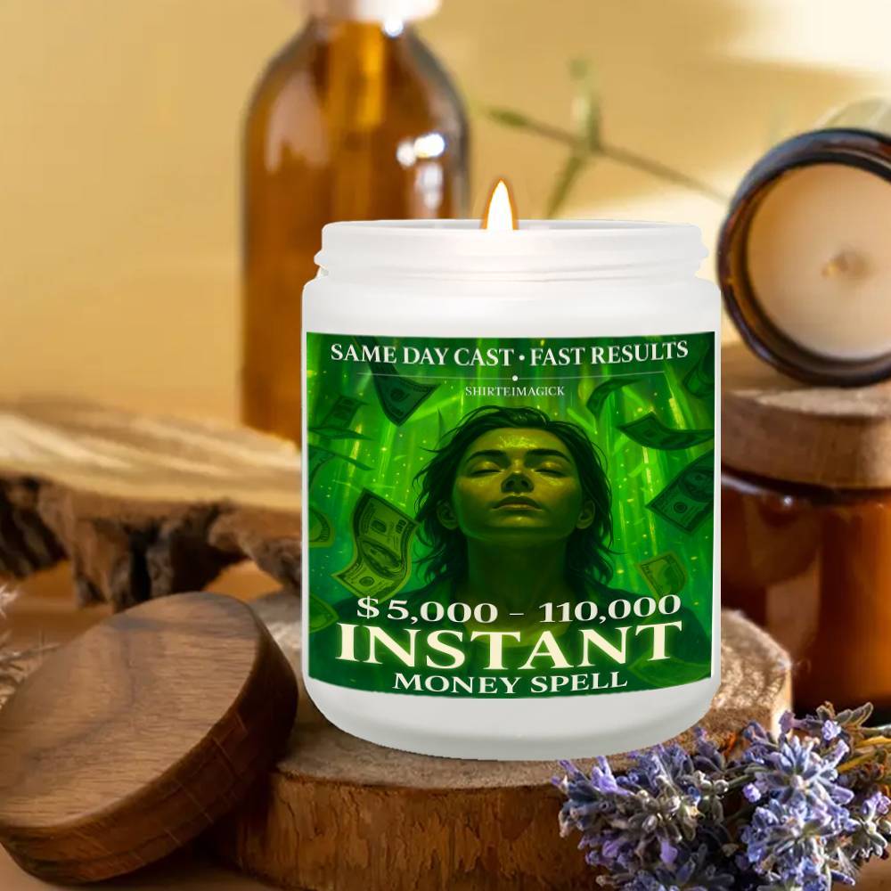 1pc 5. 3 Oz Instant Money Spell Casting Scented Candle Soybean Wax Gift Idea For Women Men Adult Bestie Coworker Husband Wife Him Her Son Daughter Dad Mum Sister Brother Family On Birthday Xmas New Year Funny Unique Essential