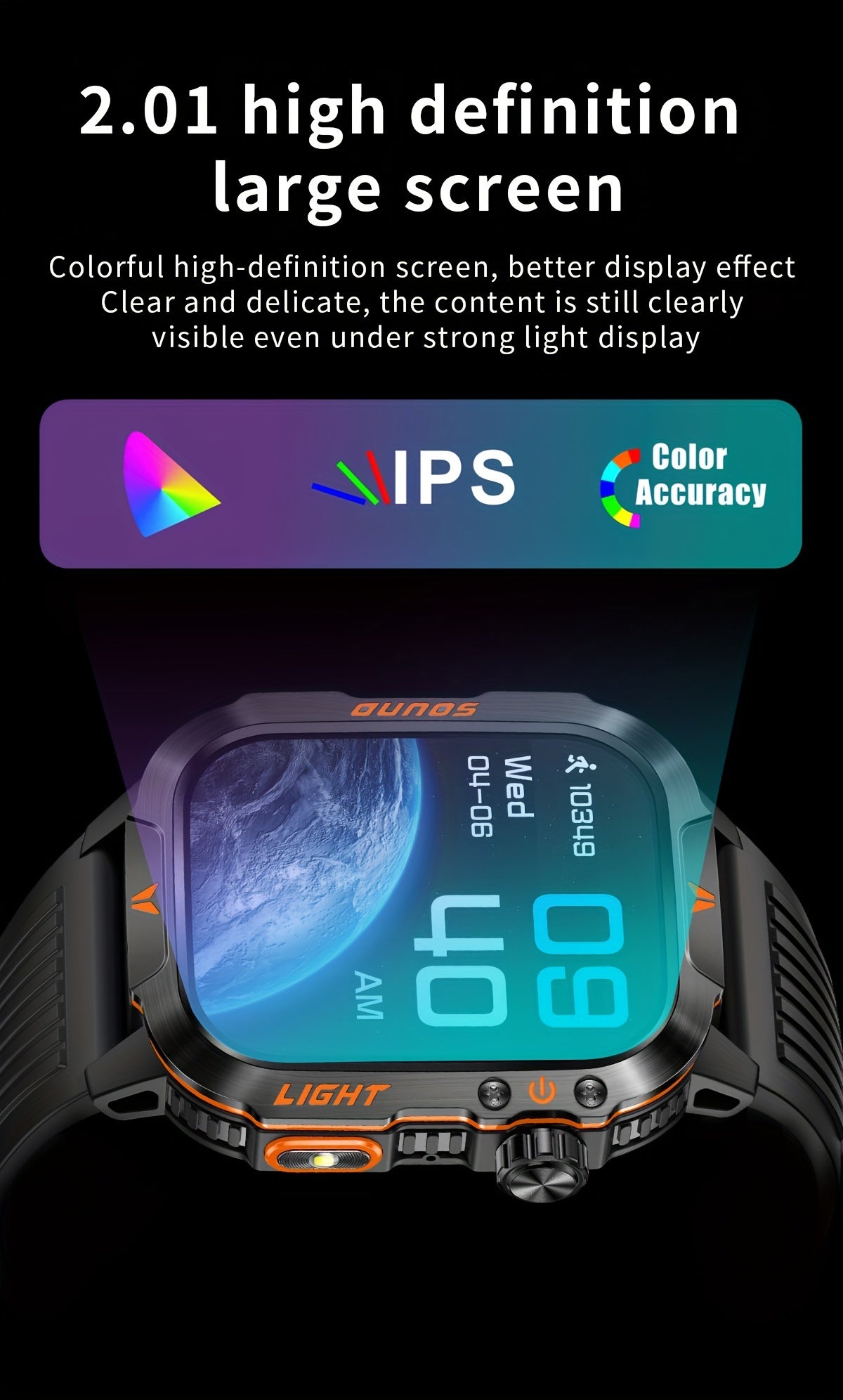 Rugged Outdoor Smartwatch | 2024's Ultimate Fitness Tracker For Android iPhone - Premium smart watch from Lizard Vigilante - Just $48.88! Shop now at Lizard Vigilante