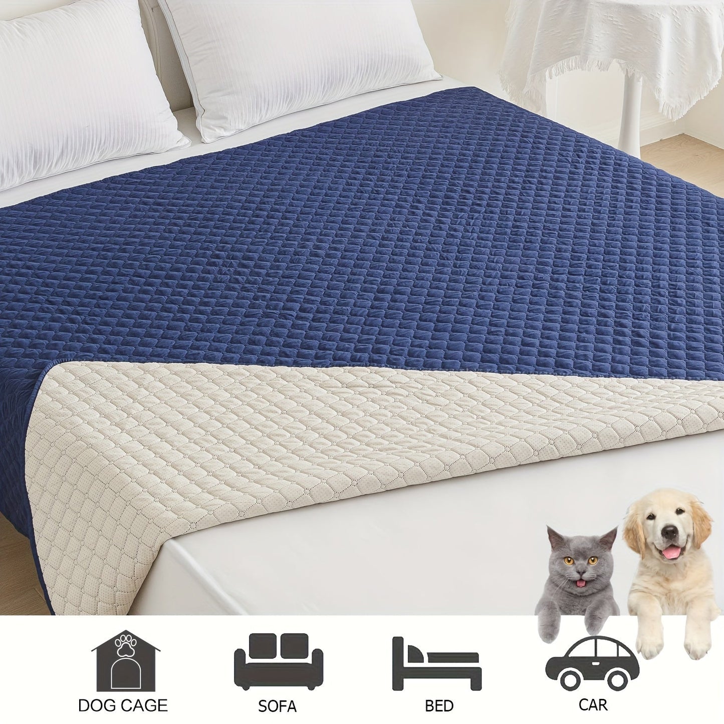 Waterproof non-slip pet mattress, pet blanket, pet furniture mattress, pet sofa waterproof cushion