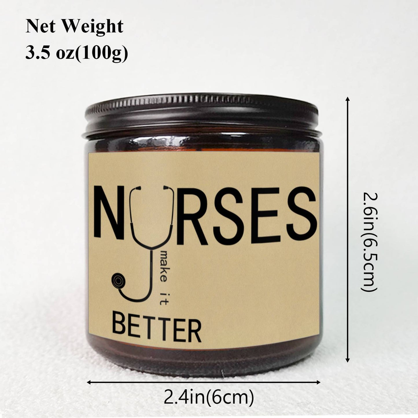 Lavender Scented Candle 5.3oz - Perfect Nursing Appreciation Gift for Men & Women, Ideal for Nurse Practitioners, Paramedics, Students - Unique Present for Birthdays, Thanksgiving, Graduation