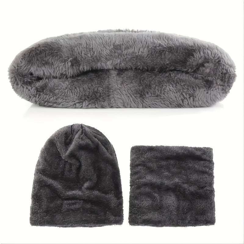 5pcs Winter Warmth Kit: Men's Sporty Knit Beanie, Faux Fur Earflaps, Non-Slip Socks & Gloves - Ultimate Cold Weather Gear Set for Outdoor Adventures - Premium  from Lizard Vigilante - Just $11.99! Shop now at Lizard Vigilante