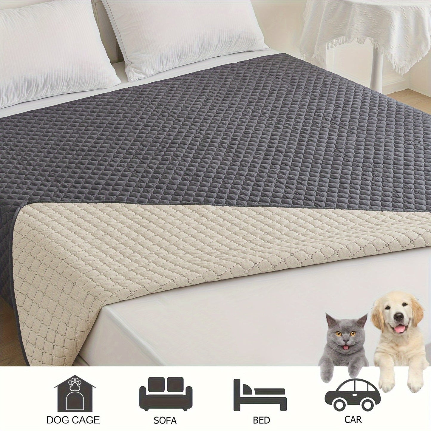 Waterproof non-slip pet mattress, pet blanket, pet furniture mattress, pet sofa waterproof cushion