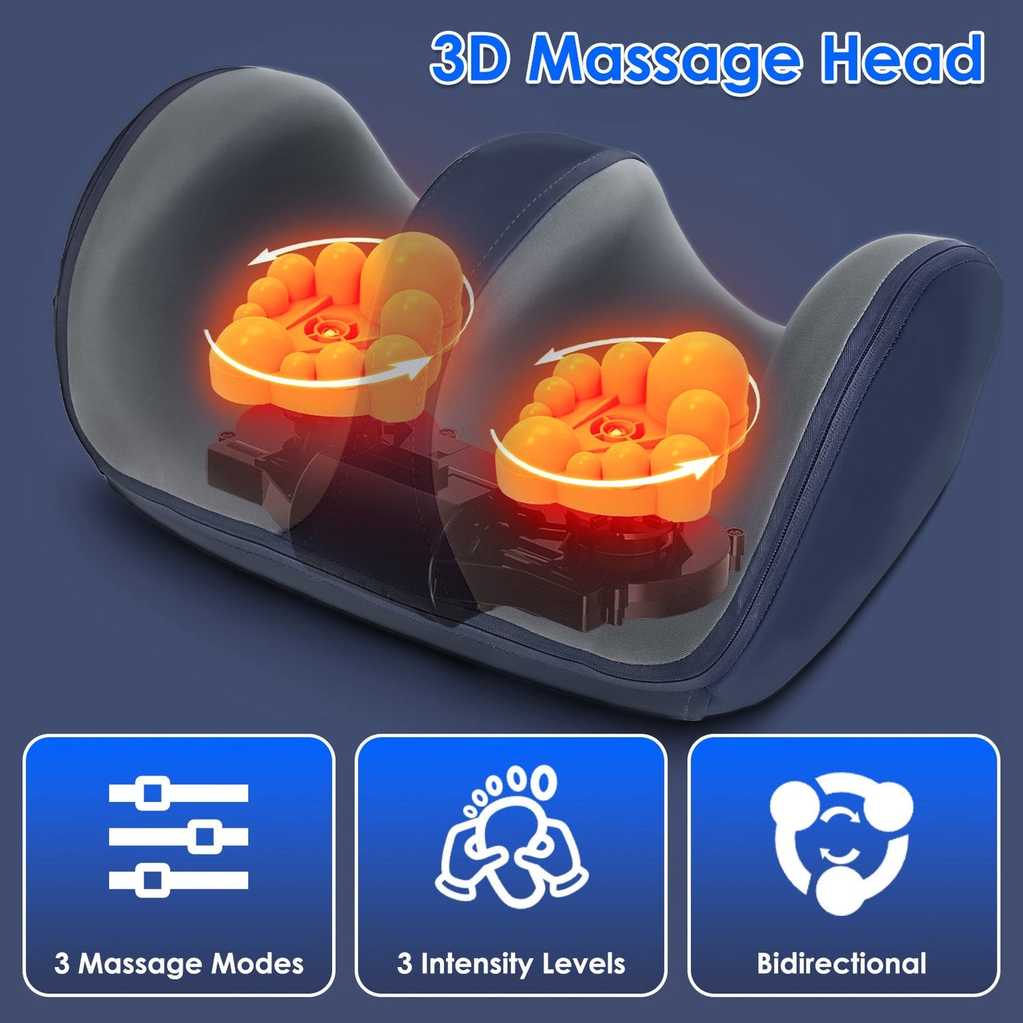 1Pc Shiatsu Foot Massager With Heat Foot Calf Thigh Arm Massager Machine With 3 Modes 3 Intensity Levels Gifts For Mom Dad Lover