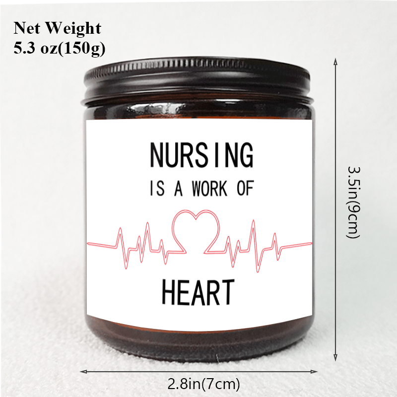 Lavender Scented Candle 5.3oz - Perfect Appreciation Gift for Nurses, Nursing Students, and Paramedics on Nurses' Day, Birthday, Graduation, or Thanksgiving - Unique and Meaningful Present, Women Men, Labor And Delivery, Nurs