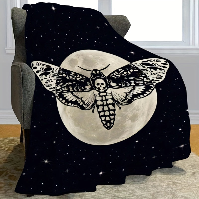 1pc Halloween Theme Blanket, Multi-purpose Gift Blanket, High-definition Printing Super Soft Flannel Blanket, Air Conditioning Blanket, Lunch Break Blanket