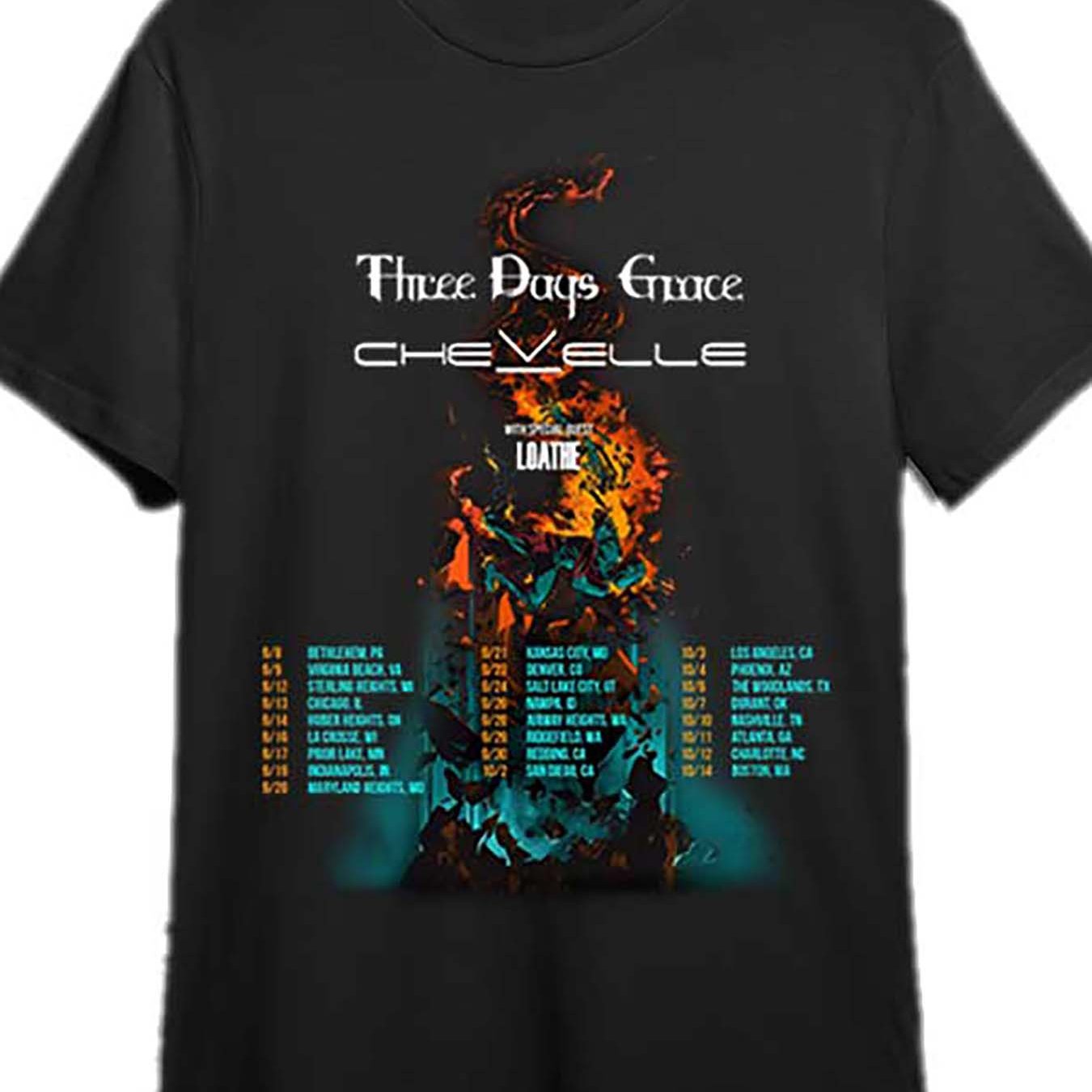 Chevelle and Three Days Grace Co headline Tour 2023 Shirt 338142 funny Men’s Short Sleeve Graphic T-shirt Collection black PR - Premium  from Lizard Vigilante - Just $26.99! Shop now at Lizard Vigilante