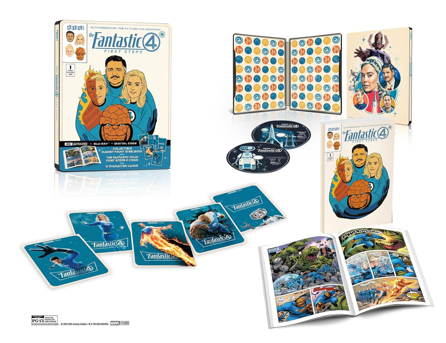Fantastic Four: First Steps - Amazon Exclusive Steelbook Collector's Edition (4K UHD + Blu-ray + Digital)