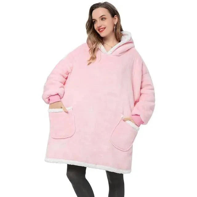 Fashion Winter Oversized Hoodies Sweatshirt Women Men Pullover Giant TV Blanket Hoodie Super Long Blanket With Sleeves  Super Long Flannel Blanket with Sleeves Winter Hoodie for Women Men Giant Fleece Pullover Oversized Hoodie