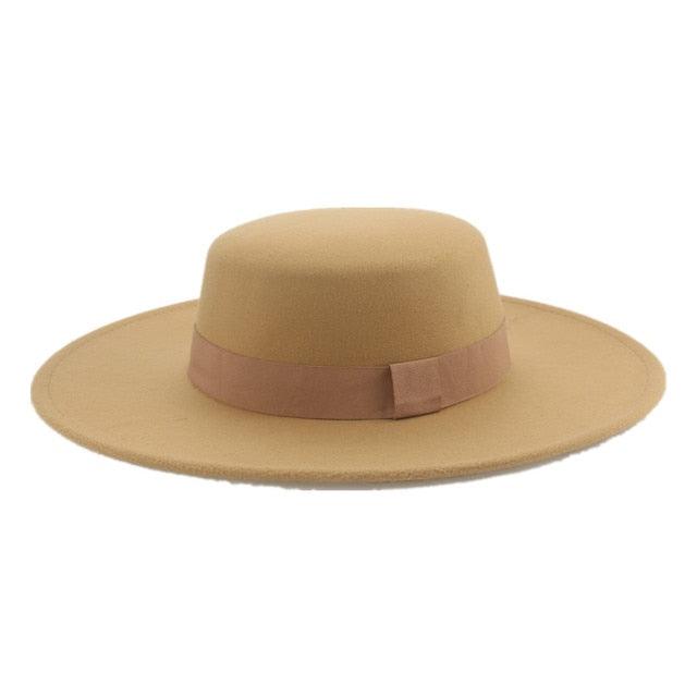 Fashionable Fedora Hats Women Wide Brim Dress Caps  Women's Fedora Hats Elegant Wide Brim Fedora Hat  Wedding Men Hat Warm Retro Style Belt 56-58cm