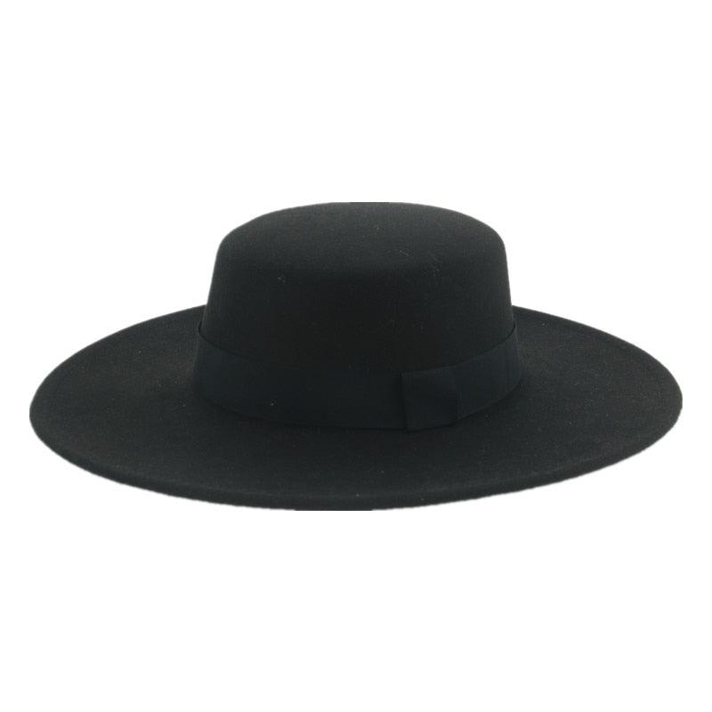 Fashionable Fedora Hats Women Wide Brim Dress Caps  Women's Fedora Hats Elegant Wide Brim Fedora Hat  Wedding Men Hat Warm Retro Style Belt 56-58cm