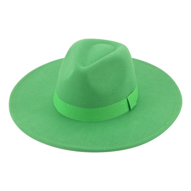 Fashionable Fedora Hats Women Wide Brim Dress Caps  Women's Fedora Hats Elegant Wide Brim Fedora Hat  Wedding Men Hat Warm Retro Style Belt 56-58cm