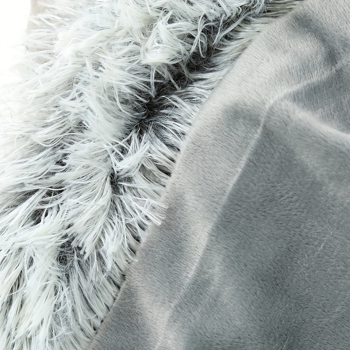 Luxury French-Style Plush Faux Fur Throw Blanket - Versatile Decorative Soft Polyester Bed, Sofa, and Car Blanket - All-Season Woven Cozy Cover for Home and Office Napping - 1pc Dual-Tone Long Pile