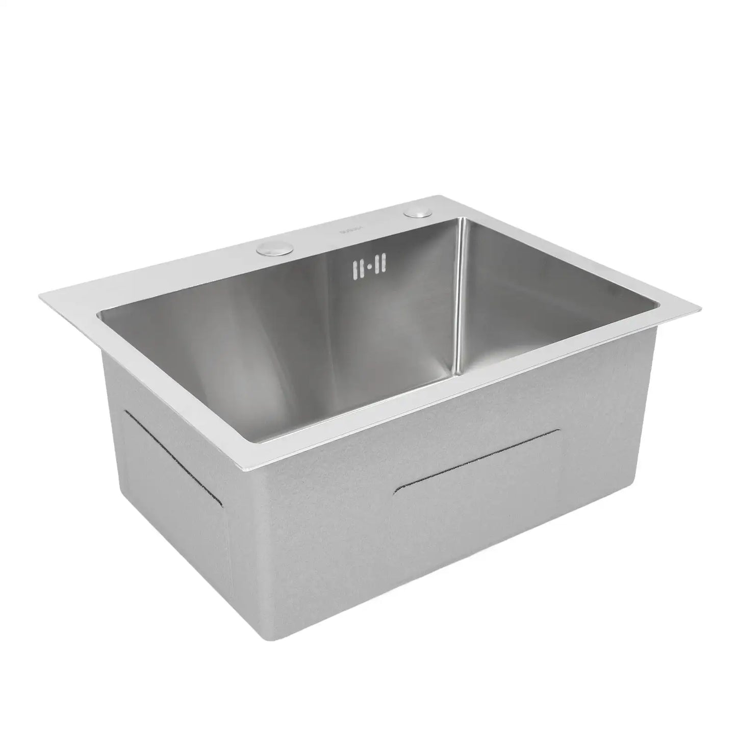 Single Basin Sink Set with Drainer, Stainless Steel Vegetable Washing Sink and Hose
