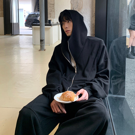 Men's Hoodie Sweater Pure Color All-matching Trousers Sports Suit