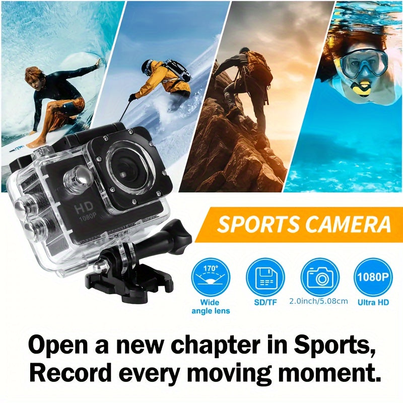 32GB 1080P 5MP Wide Angle HD Sport Action Camera – Perfect for Beginners with 2-Inch LCD Screen - Premium camera from Lizard Vigilante - Just $33.88! Shop now at Lizard Vigilante