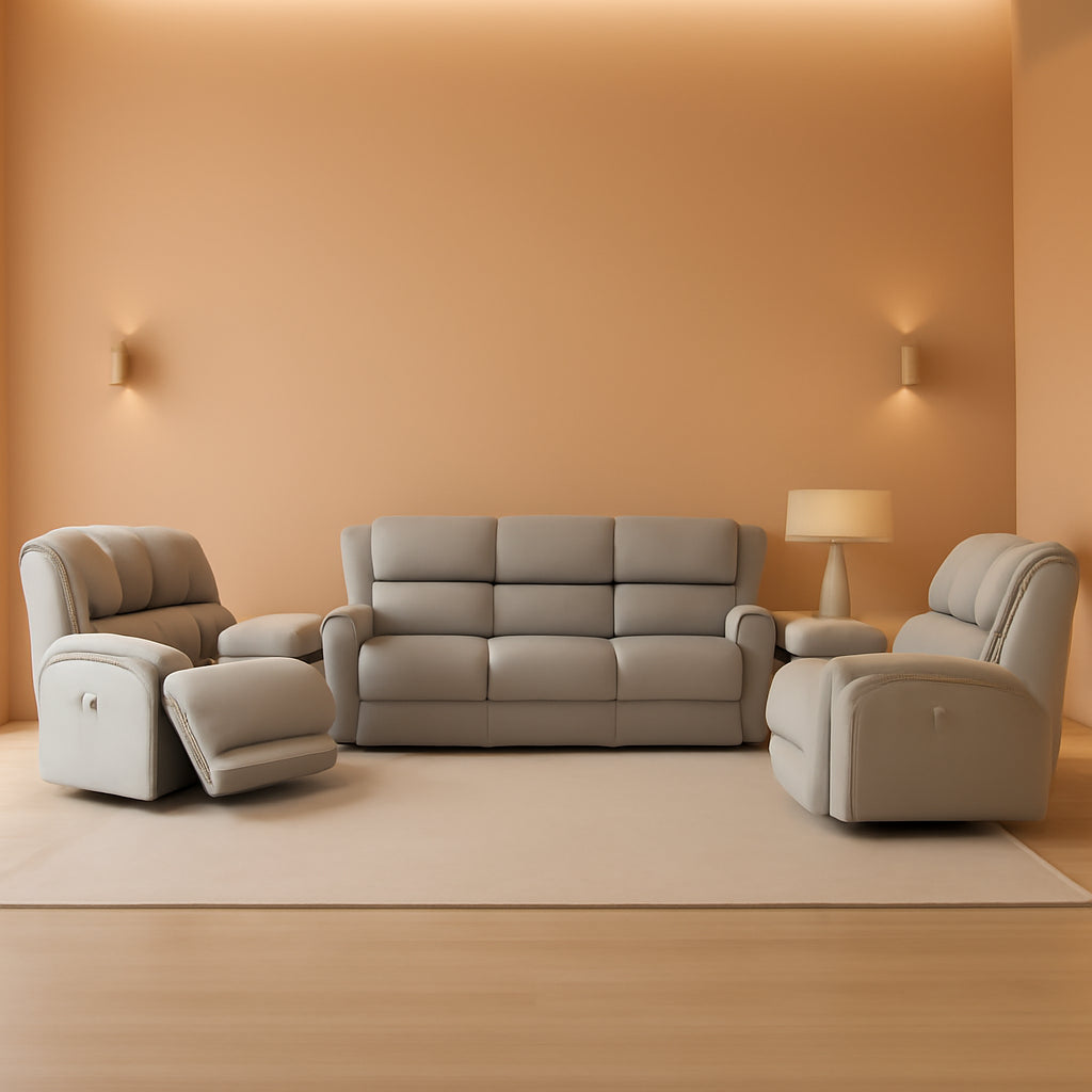 Landwood 3 Piece Power Reclining Living Room Set Gray