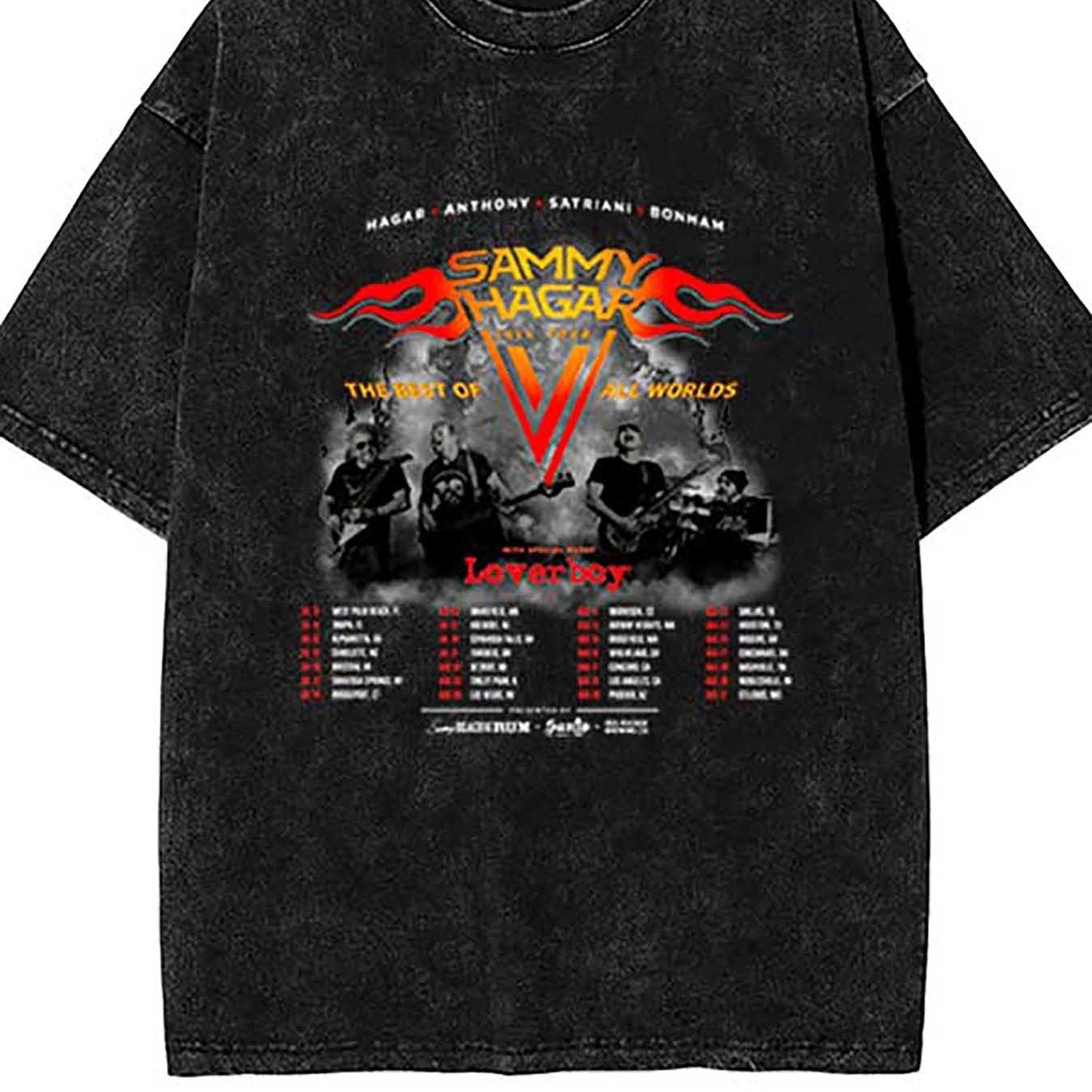 Sammy Hagar 2024 Tour Shirt, Sammy Hagar Fan Shirt, Gift For Fans Shirt 333934 vintage washed distressed batik thickened funny Men’s Short Sleeve Graphic T-shirt PR - Premium  from Lizard Vigilante - Just $30.99! Shop now at Lizard Vigilante