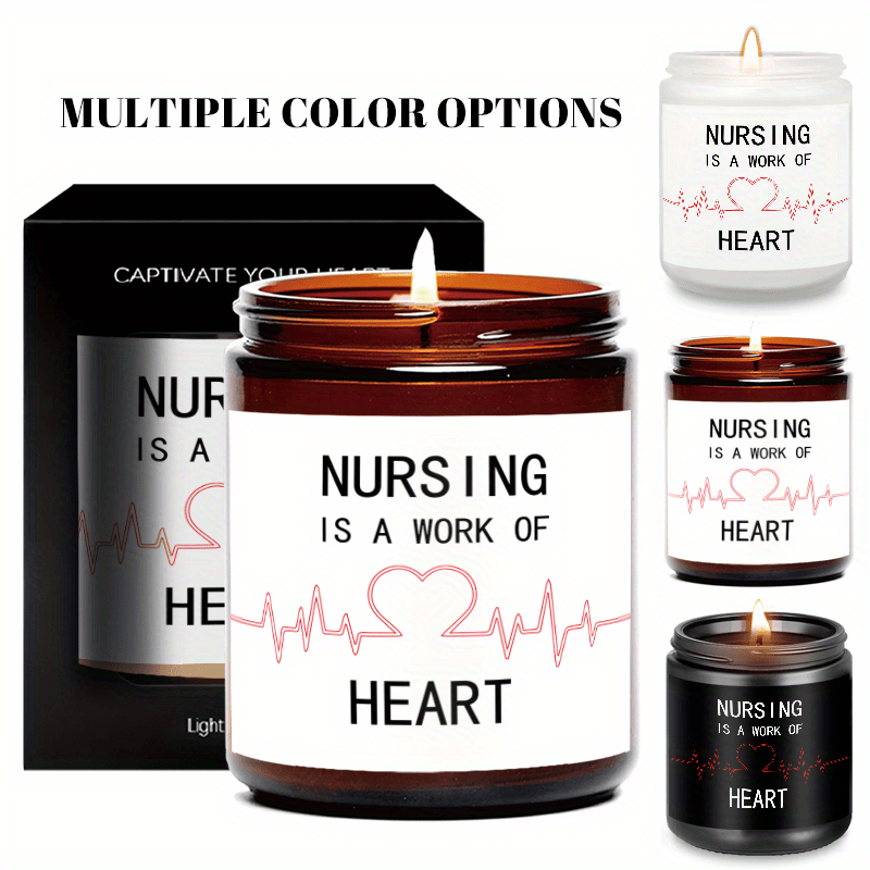 Lavender Scented Candle 5.3oz - Perfect Appreciation Gift for Nurses, Nursing Students, and Paramedics on Nurses' Day, Birthday, Graduation, or Thanksgiving - Unique and Meaningful Present, Women Men, Labor And Delivery, Nurs