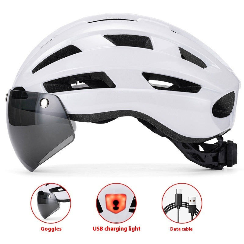 Magnetic Suction Goggles Unisex Mountain Highway Color Changing Cycling Bicycle Helmet