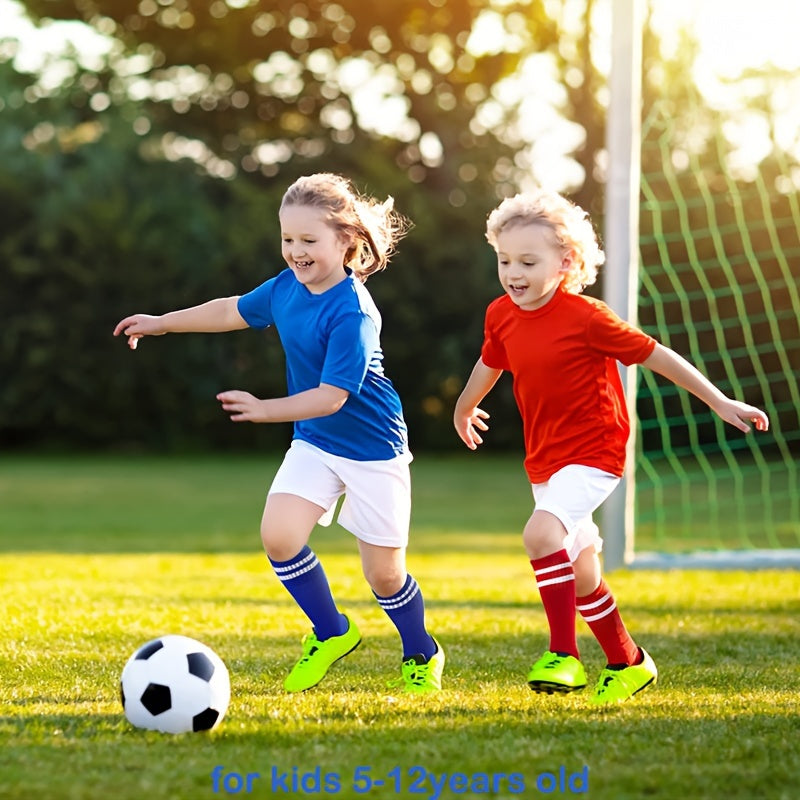 1 pair Striped Knee-High Sports Socks for Kids - Breathable & Comfortable for Basketball, Football & Running