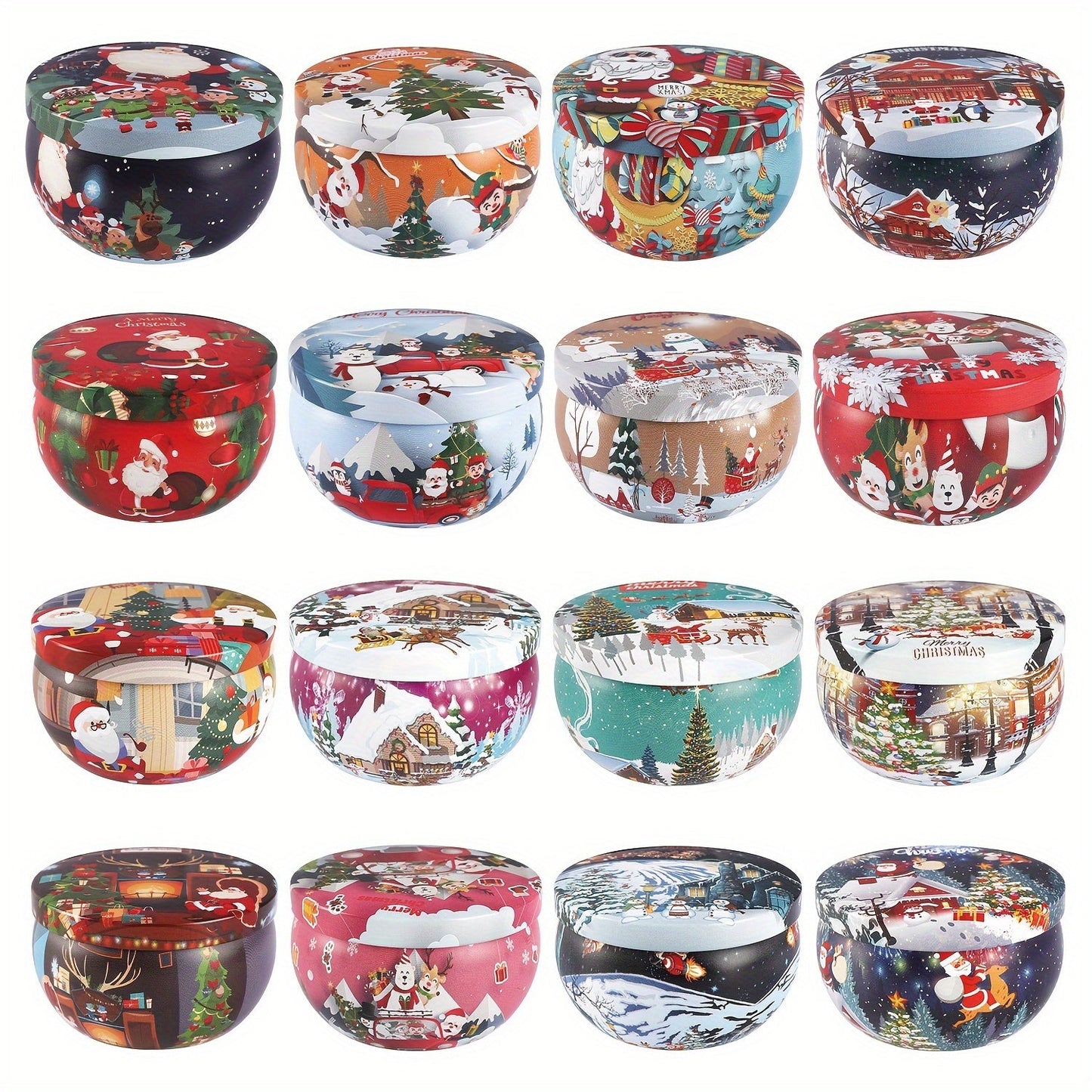 16pcs Christmas Scented Candle, Smoke-free, No-drip, Elegant Romantic Candle, Suitable For Family, Church, Seasonal Celebrations, Also Very Suitable For Christmas Use, As A Gift To Relatives And Friends.