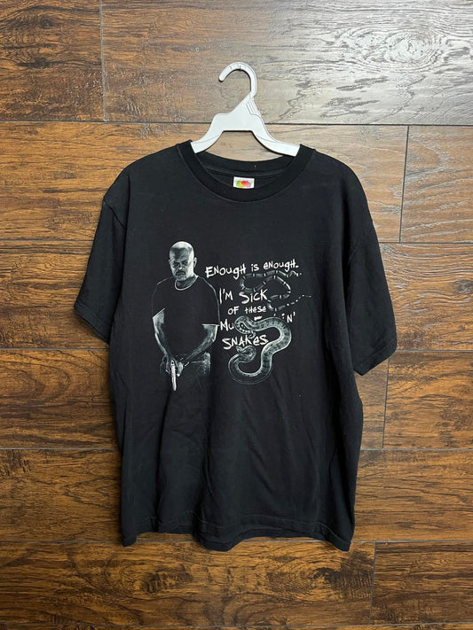 Snakes on a Plane Movie Promo T-shirt Samuel L Jackson Tee L