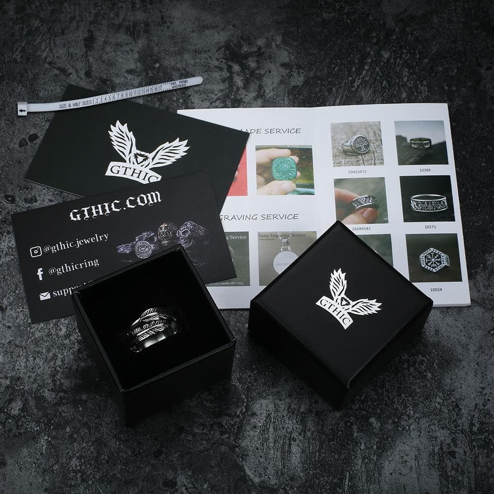 Feather Stainless Steel Ring