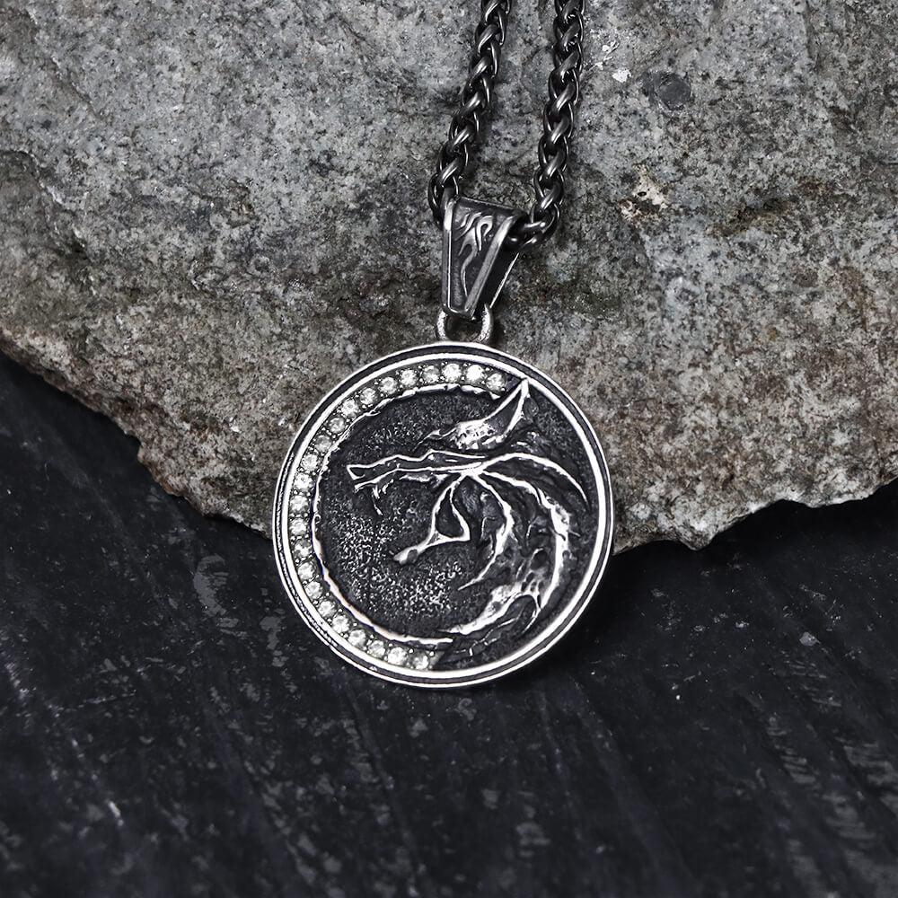 Ferocious Nordic Wolf Stainless Steel Pendant
