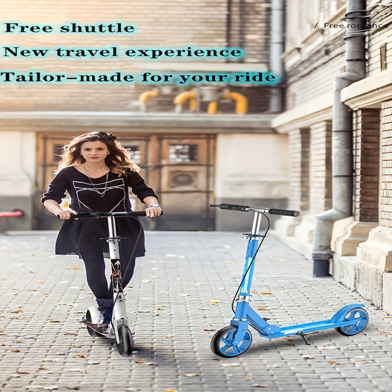 Double Brake Foldable Adult and Youth Scooter – Adjustable Height, Lightweight, Maximum Load Capacity 220LB - Premium  from Lizard Vigilante - Just $74.88! Shop now at Lizard Vigilante