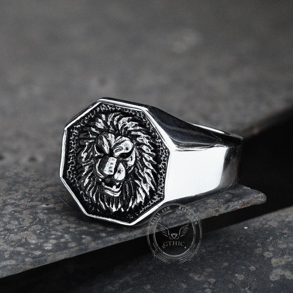 Fierce Lion Stainless Steel Ring