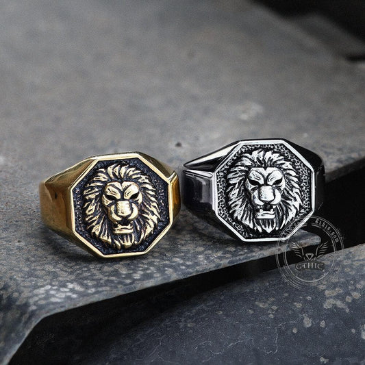 Fierce Lion Stainless Steel Ring