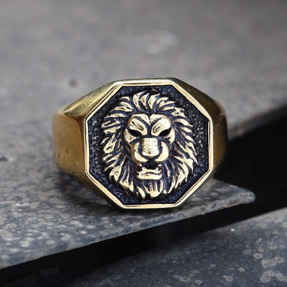 Fierce Lion Stainless Steel Ring