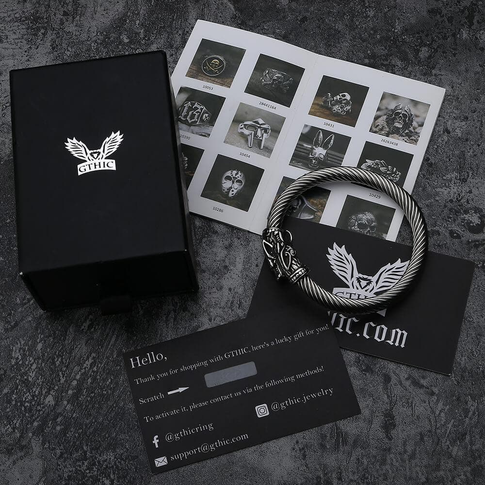 Fiery Dragons Stainless Steel Beast Viking Bracelet