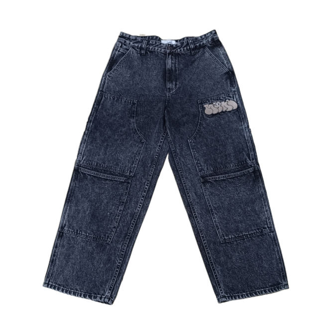 Mynd Eyes Baggy Denim Double Knee Pants