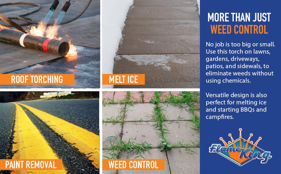 Flame King 500,000 BTU X 2 Torch Head Dual Propane Weed Burner Torch