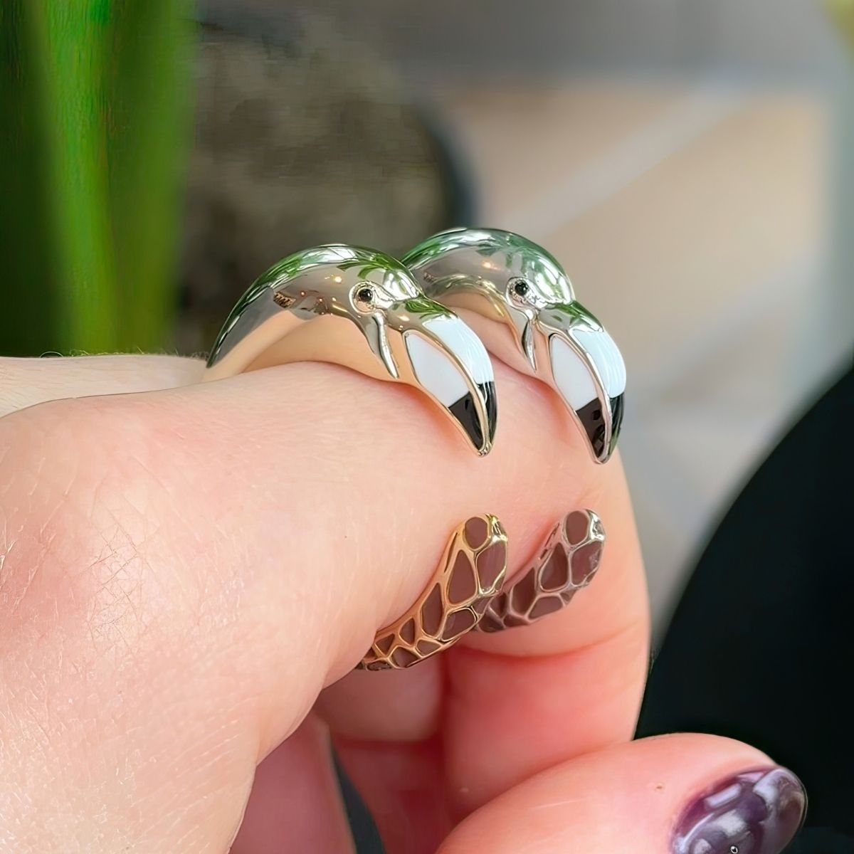 Sterling Silver Designer Flamingo Ring
